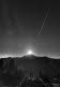 Moon over mount baker